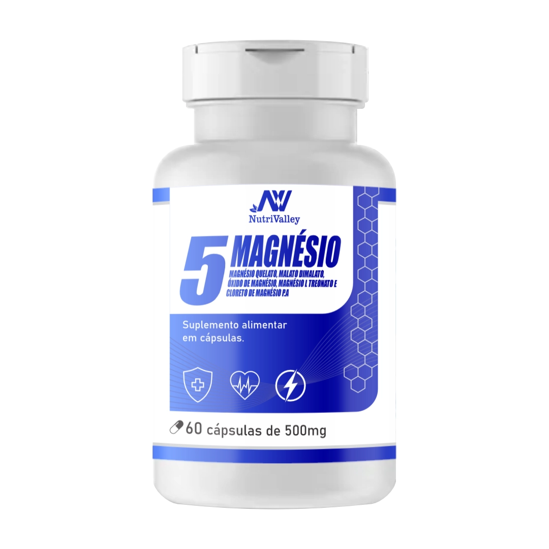 5 Magnésio. 60 cápsulas
